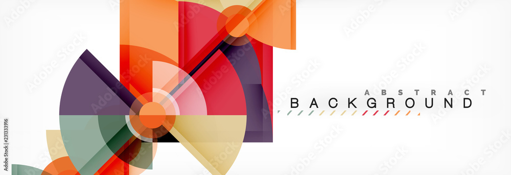 Triangles and circle geometric background Triangles and circle geometric background