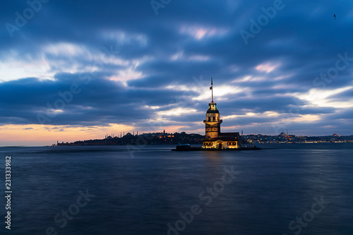 Maiden's Tower at twilight, Istanbul 