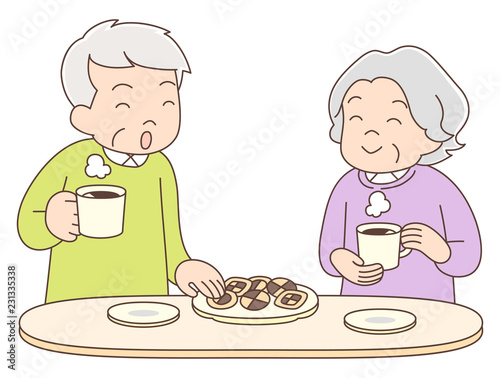 コーヒー_シニア夫婦1