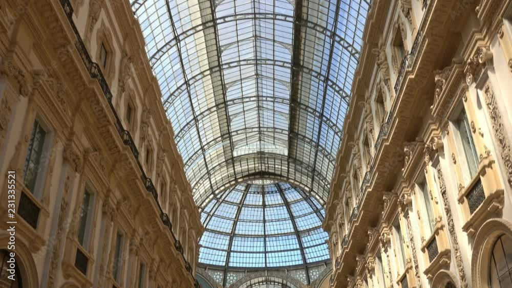 Walking in Galleria Vittorio Emanuele II, gallery, Milano, Milan, Lombardy, Italy