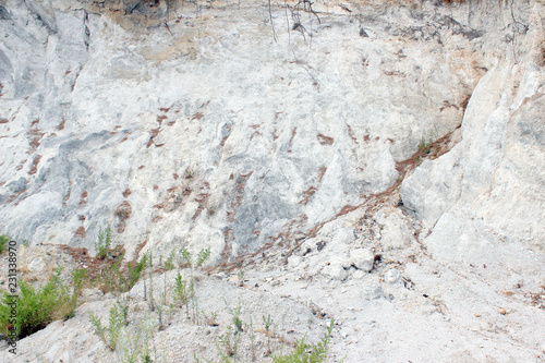 Limestone quarry mine wall surface texture horizontal