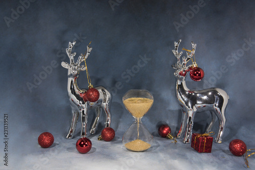 Happy Merry Christmas image. Abstract holidays image with some Christmas decor