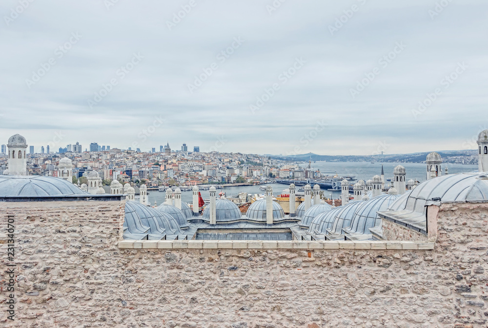 Cityscape From Suleymaniye mosque in Istanbul