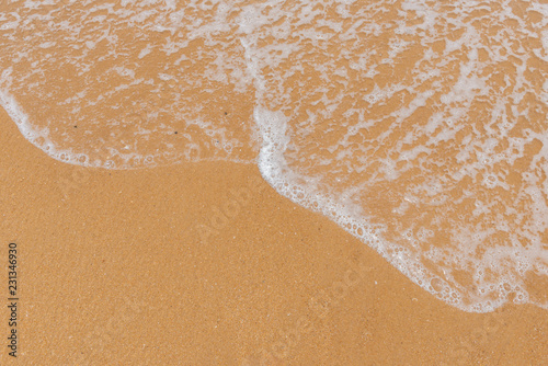 soft wave on a sandy beach