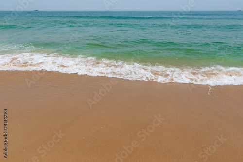 soft wave on a sandy beach