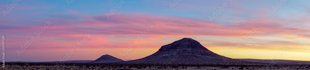 Panorama Desert Sunset