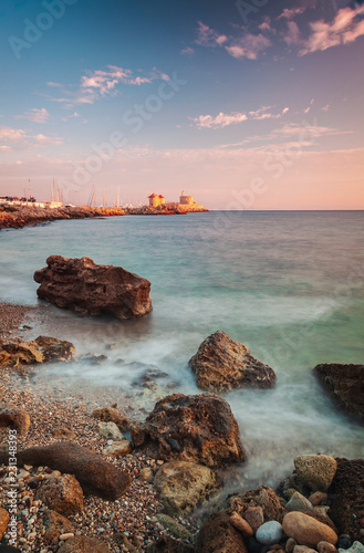 Rocky beach Rhodes town