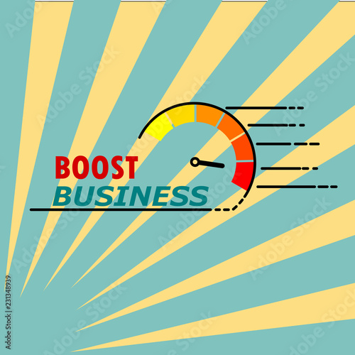 logo business speed up ,vector illustrator.