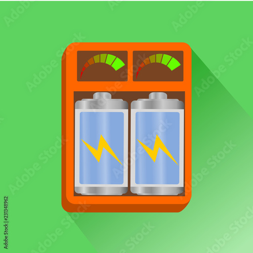 charger controller for battery flat icon.