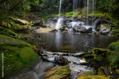 Beautiful waterfall landscape. Waterfall in forest at phukradung national park in loei province asia southeast asia Thailand