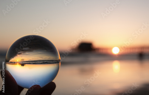 Fototapeta Naklejka Na Ścianę i Meble -  Glass Ball at Beach