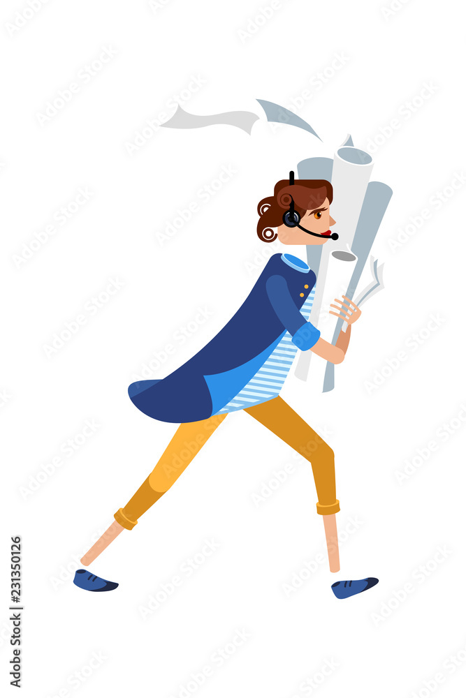 Little Girl Running Yellow Jacket