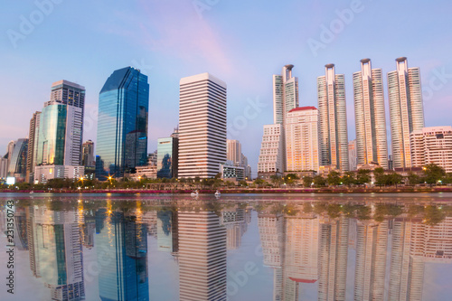building in panoramic view  cityscape in bangkok