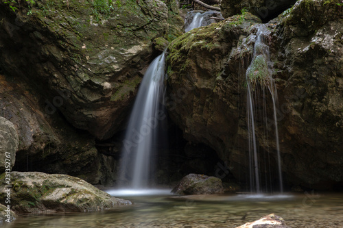 Two small waterfalls