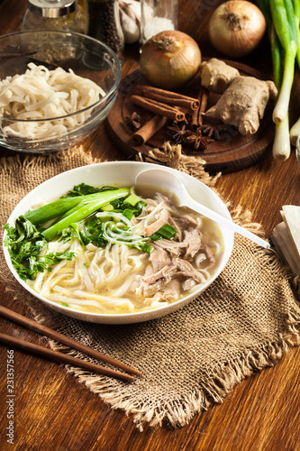 Pho Ga - chicken noodle soup photo