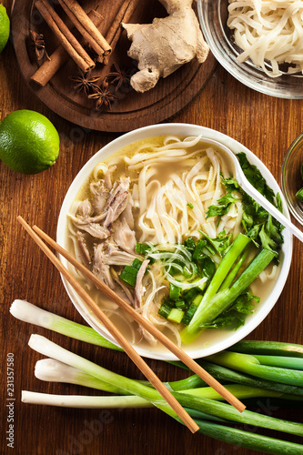 Pho Ga - chicken noodle soup photo