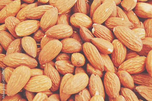 Matte background with macro almond