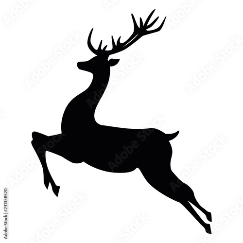Reindeer silhouette vector