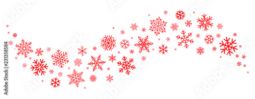 Red snowflakes border