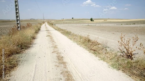 rural path between Palacios de Goda and Honquilana, province of Avila, Spain photo