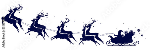 Sleigh and reindeers