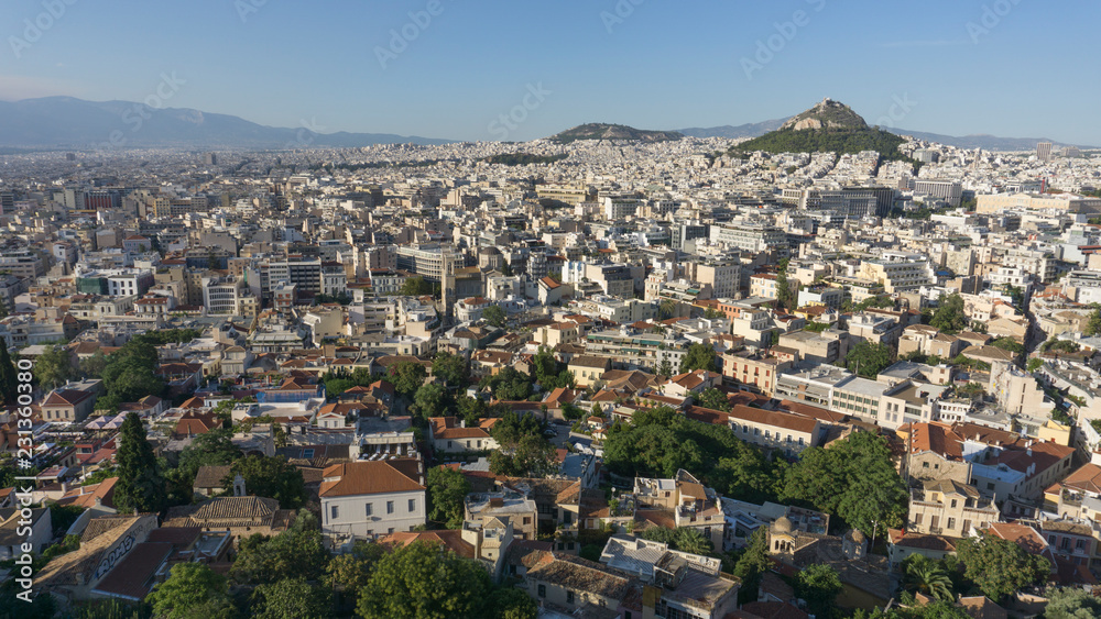 City of Athens, Greece, seen from above