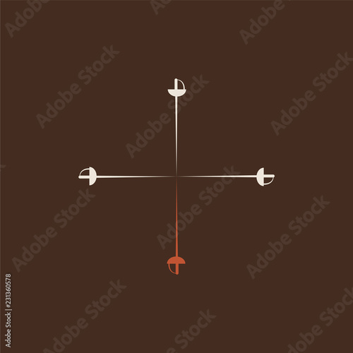 Three Musketeers original vector logo. EPS icon