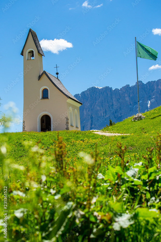 Bolzano village and small church