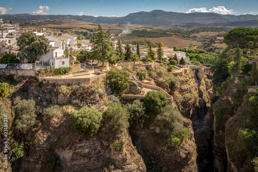Ronda hanging cliff house in SPAIN