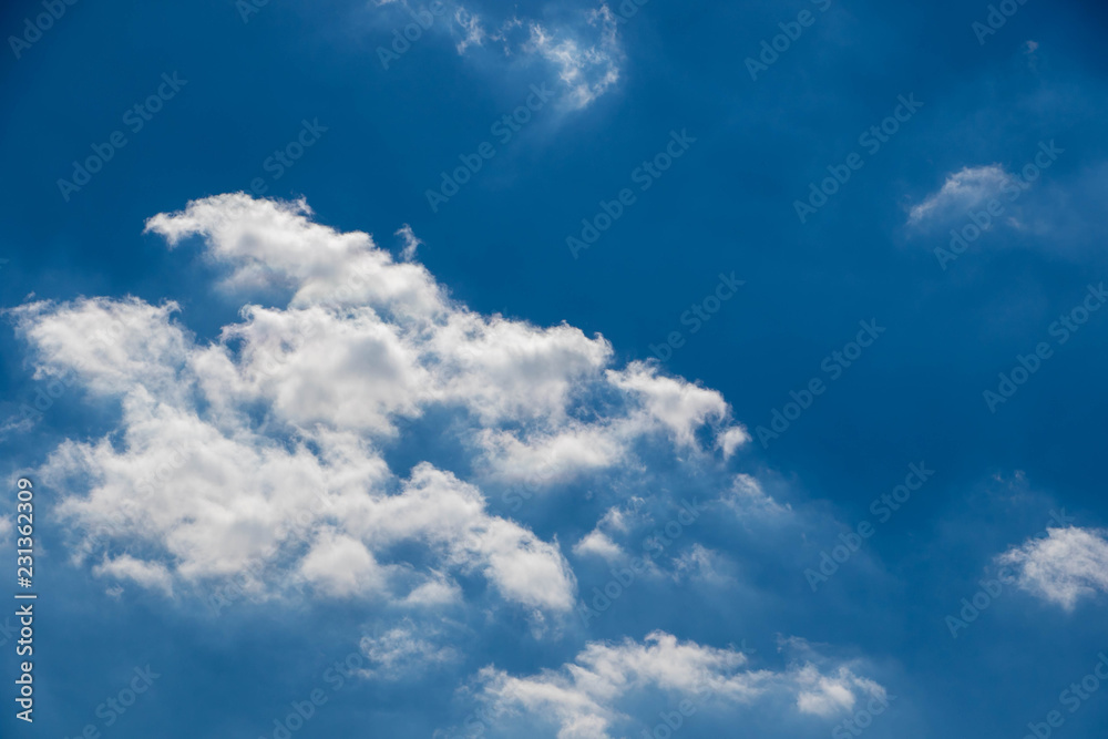 The vast blue sky and clouds sky The vast blue sky and clouds sky