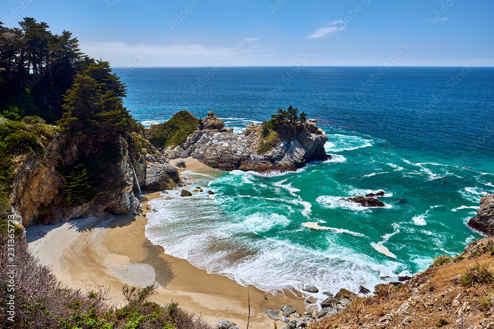 USA Pacific coast beach landscape, California