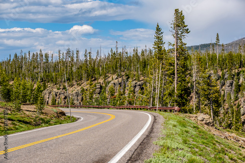 Highway in Yellowstone National Park