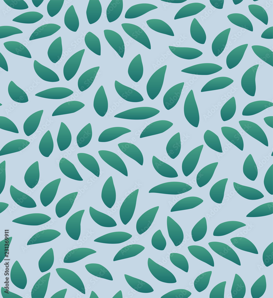 Leaves Pattern. Endless Background. Seamless Leaves Pattern. Endless Background. Seamless
