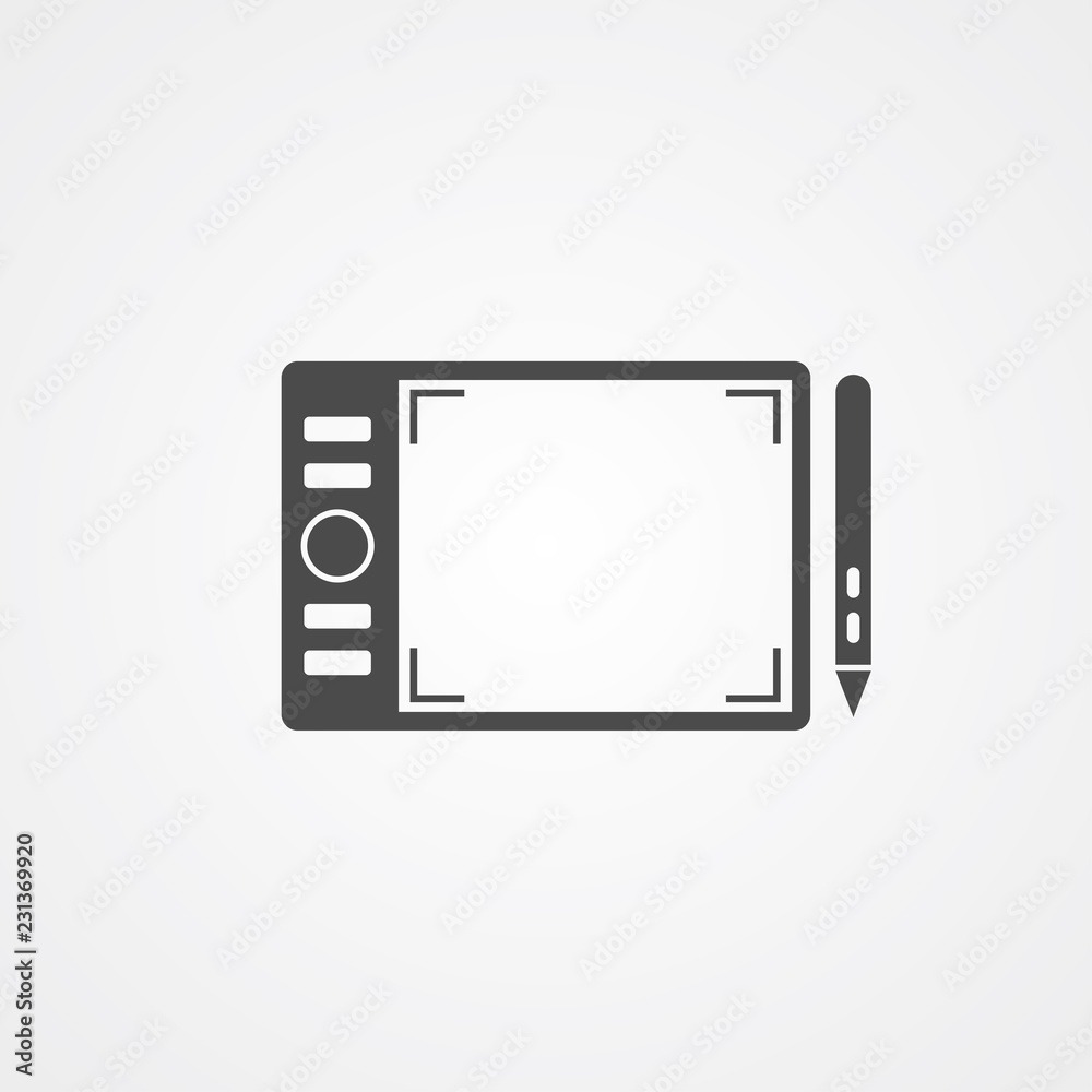 Graphic tablet vector icon sign symbol Graphic tablet vector icon sign symbol