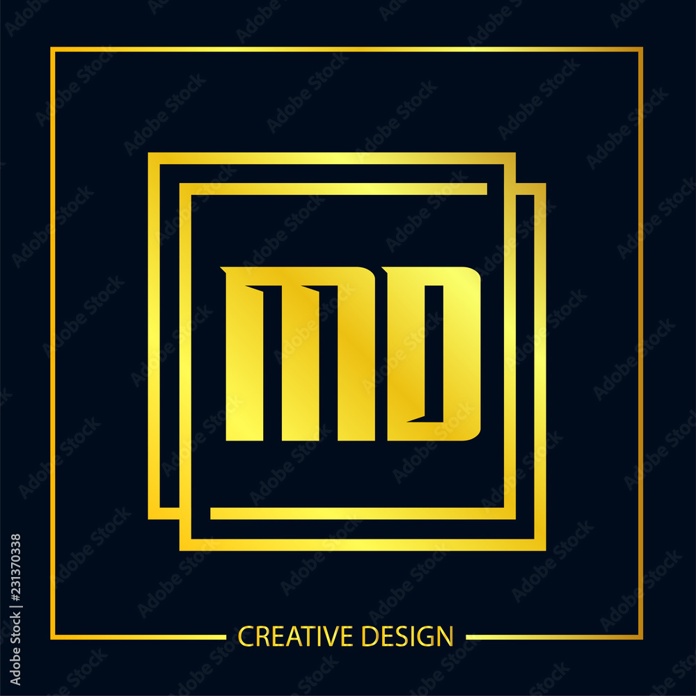 Initial Letter MD Logo Template Design Vector Illustration
