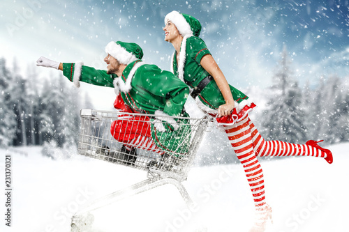 Fotografie Chrismtas elf and winter time