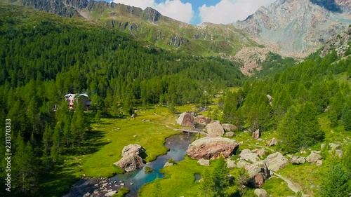 Aerial 4K - Valmalenco (IT) - Rifugio Bosio photo