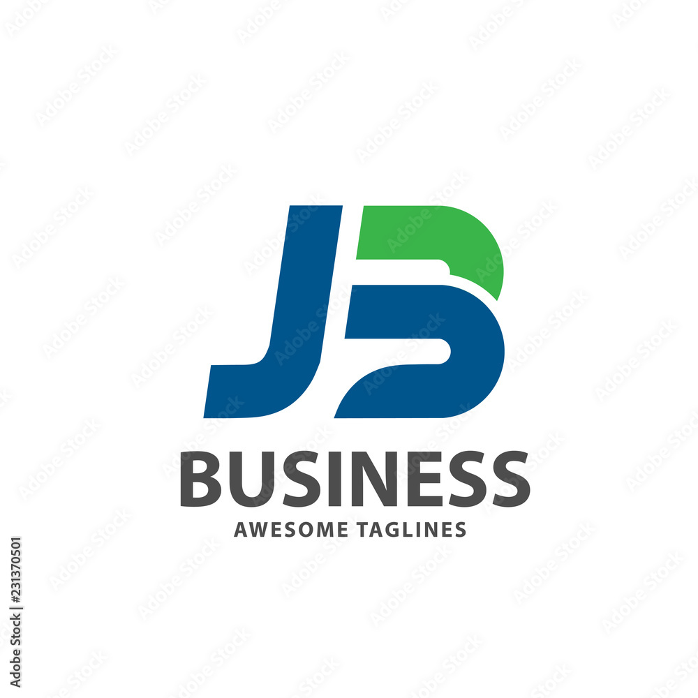 creative strong initial letter jb logo vector concept