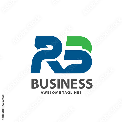 creative strong initial letter rb logo vector concept