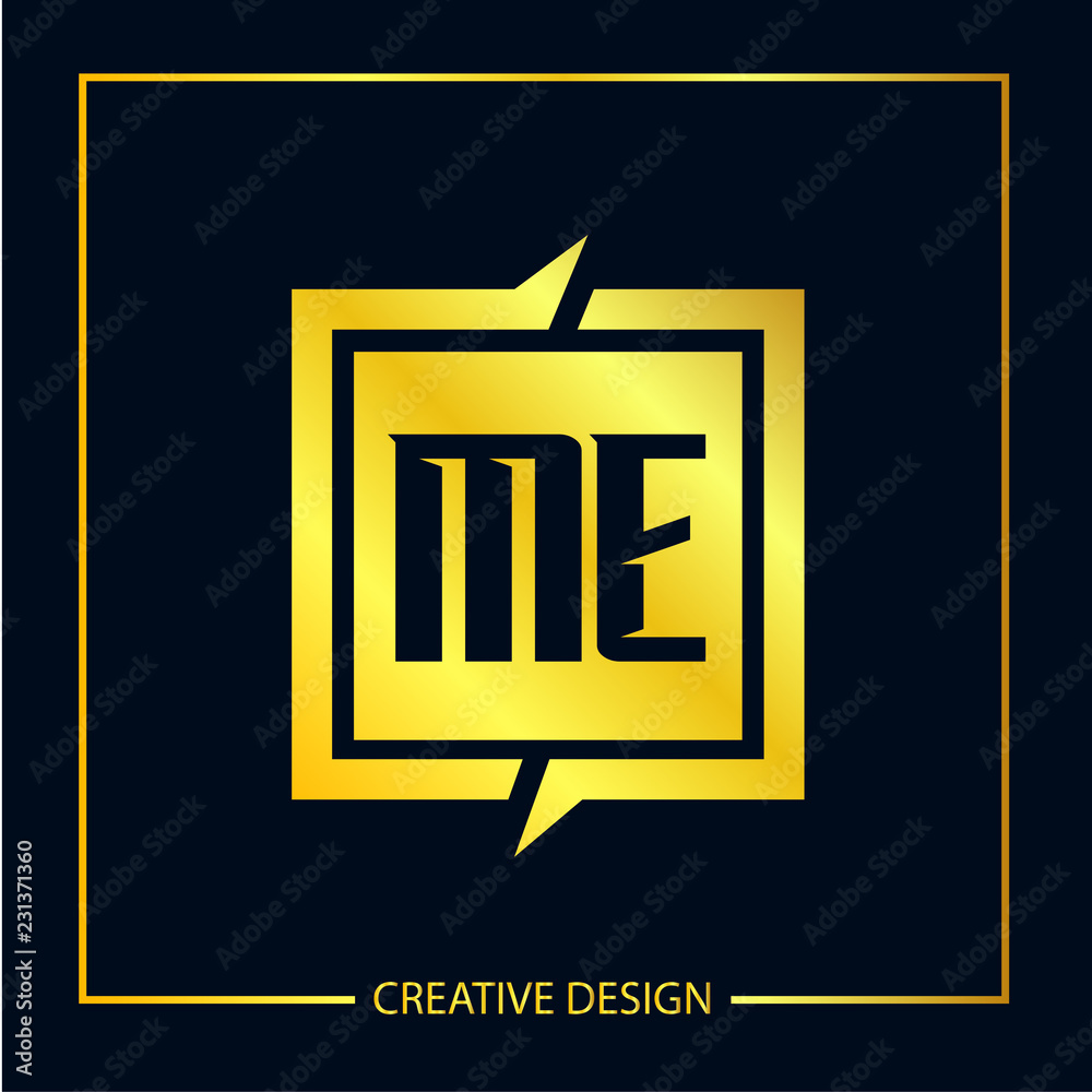 Obraz premium Initial Letter ME Logo Template Design Vector Illustration