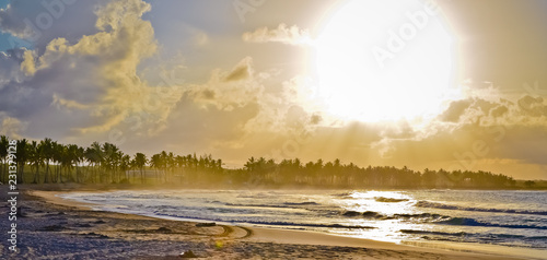 sunset on the beach