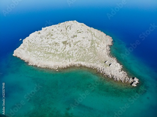 Fototapeta Naklejka Na Ścianę i Meble -  Croatia is the country of thousand islands. This is one of them called Lisac, situated in Sveti Juraj, on the northern Adriatic coast