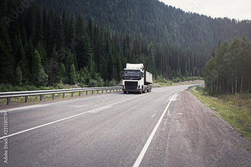 truck on the road