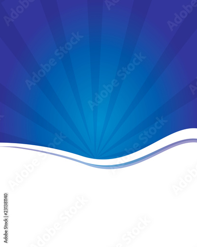 Background-White with Blue Sunburst