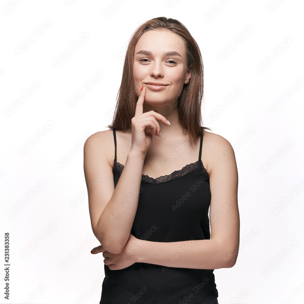 Natural beauty emotional girl