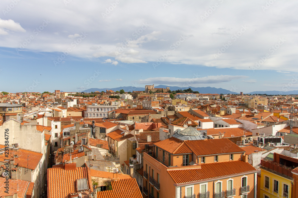 Fototapeta premium Vista de Perpignan