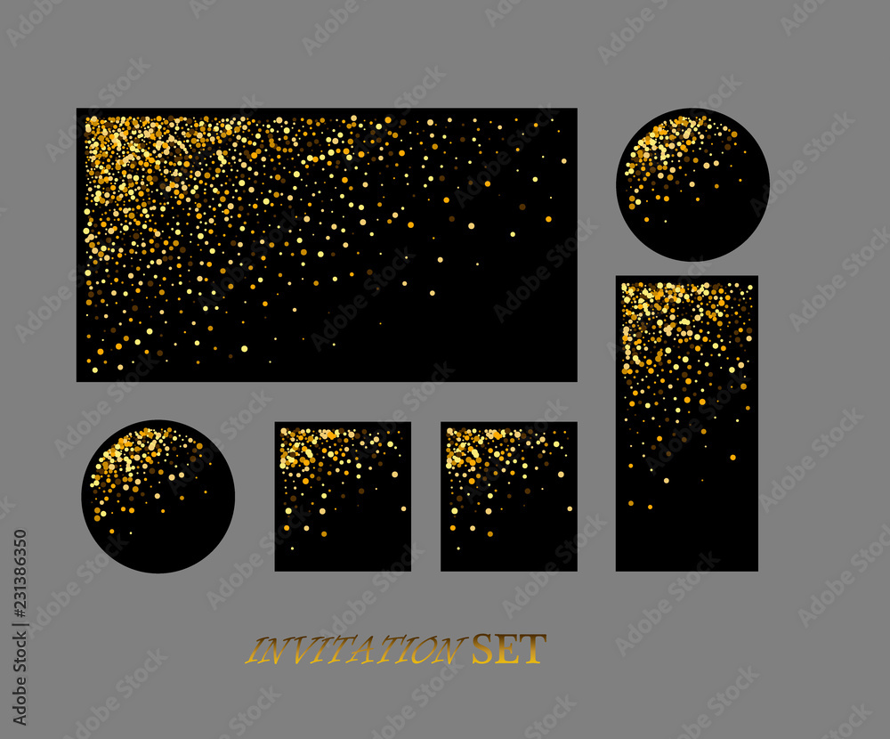 custom made wallpaper toronto digitalVector banners and cards gold sparkles on black background. Gold background text.