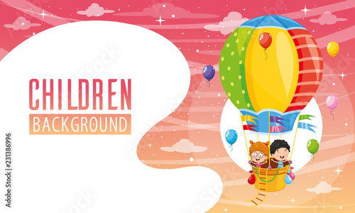 Vector Illustration Of Children Background