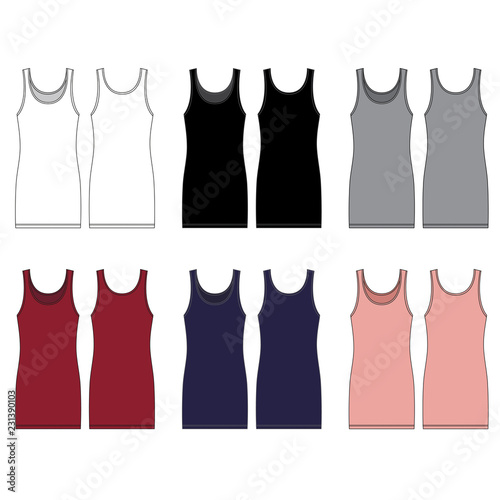 Vector Template for Women's Dresses