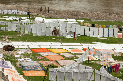 Outdoor laundry in India